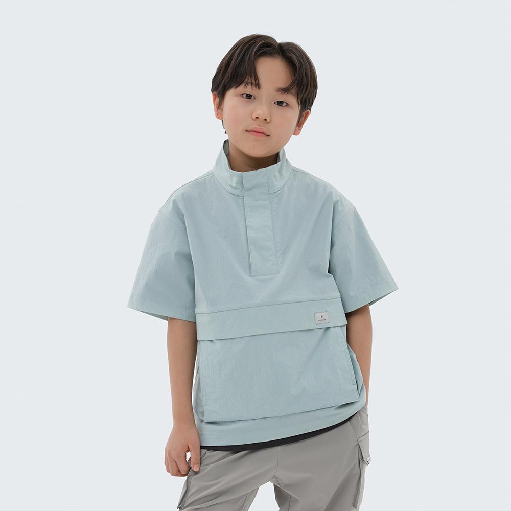 [Snowpeak] Kids Root Stand-neck Short-sleeve Anorak Mid Mint (S24MKRAN80) 125