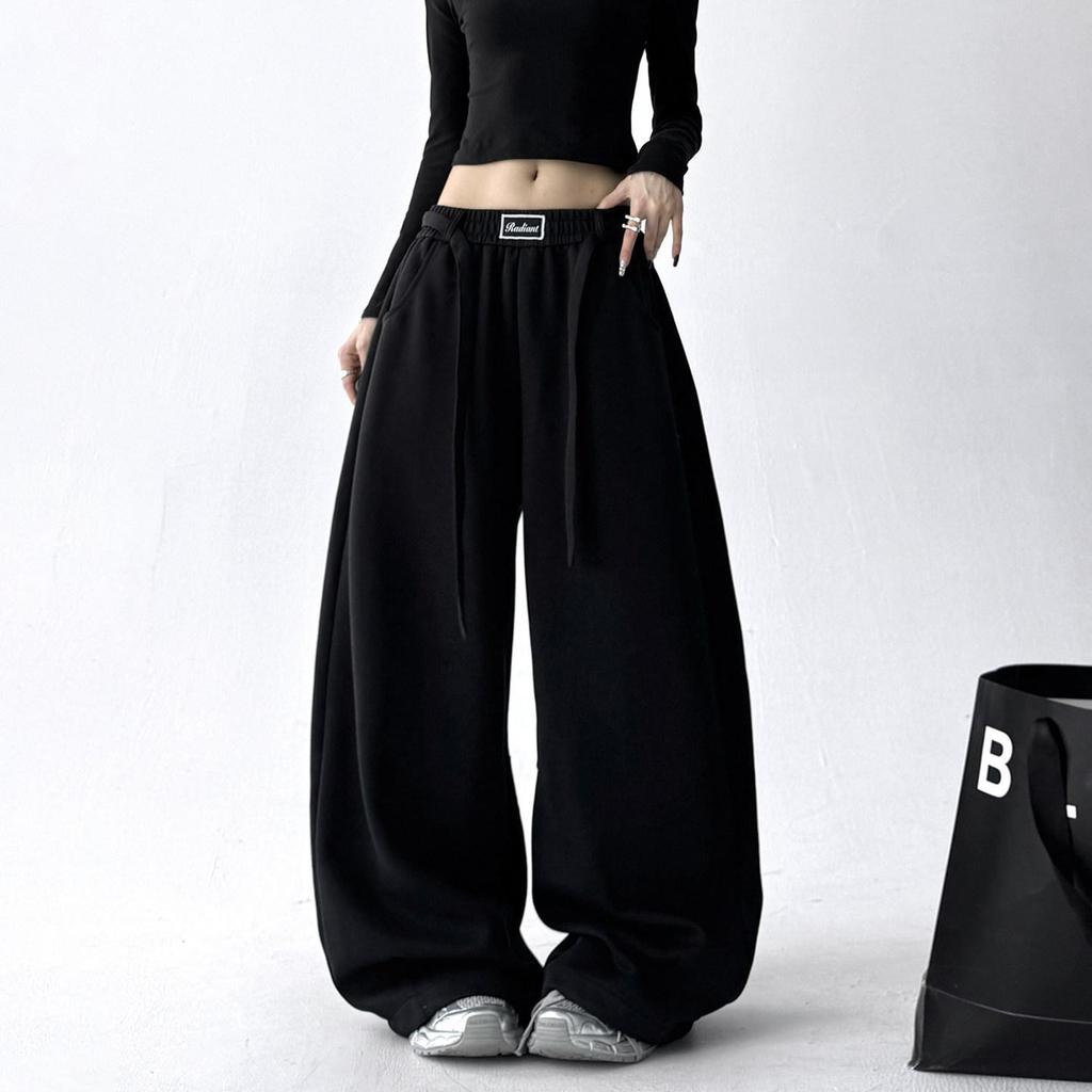 Women's Wide-Leg Casual Pants 2026 Spring/Autumn New Versatile Straight-Leg Slimming Loose Sports Trousers