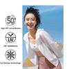 Lining Série Fitness UPF 40+ Motif Logo Couleur Unie Veste de Sport à Capuche Protection Solaire Femmes Vestes Blanc AFDT526-1