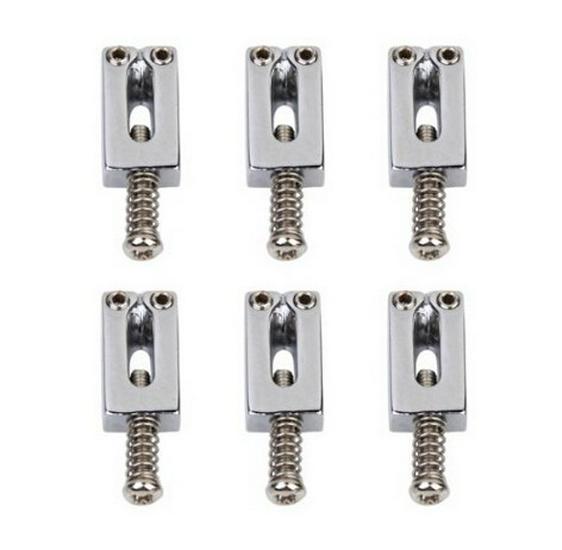 Электрогитара Тремоло-бридж Плоская порожек Держатель струн серебряный