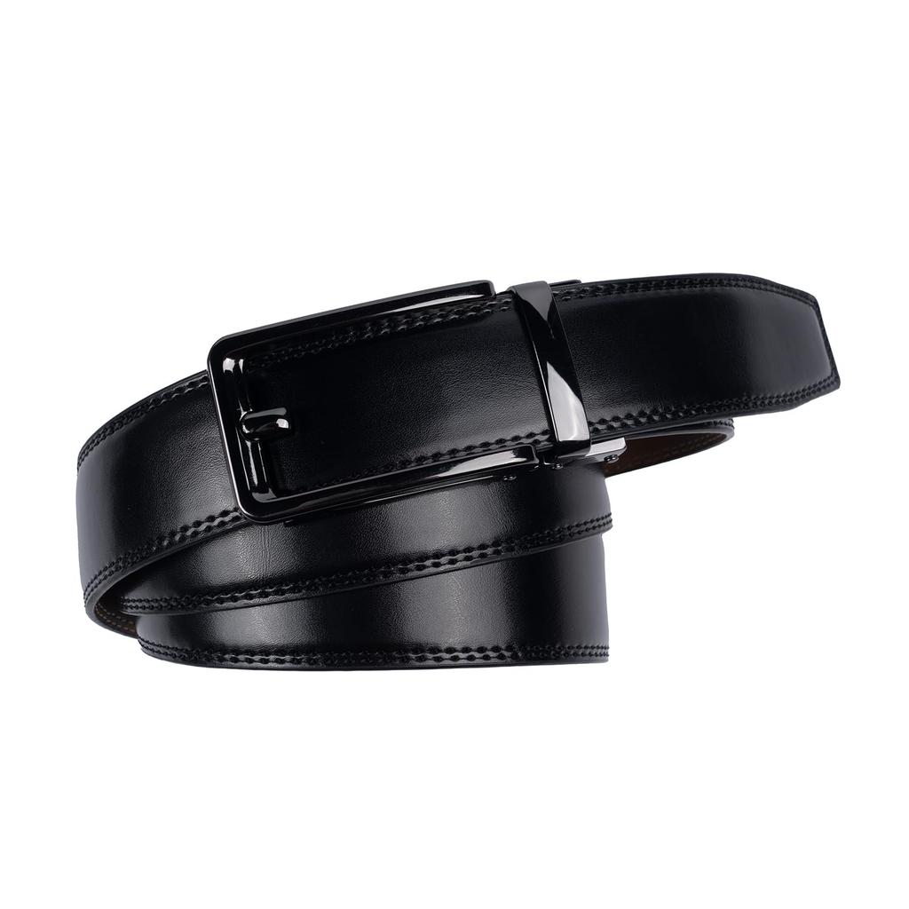 [BIGHAS] Belt Buckle, Mix and Match, Genuine Leather, Auto-Lock, 35mm, Men's, Single Item, Business, Casual, Replacement, Large Size, Durable,