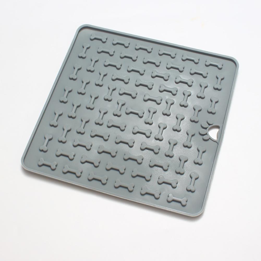 Silicone Pet Licking Pad With Suction Square Round Lick Mat Cat Dog Slow Food Bowl Dogs Slow Feeder Pet Supplies