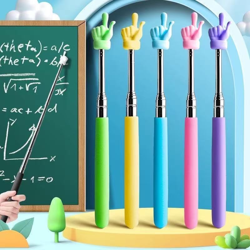 1pc Retractable Stainless Steel Pointer Stick, with Non-Slip Grip, Telescopic Design for Classroom, Professional Presentation