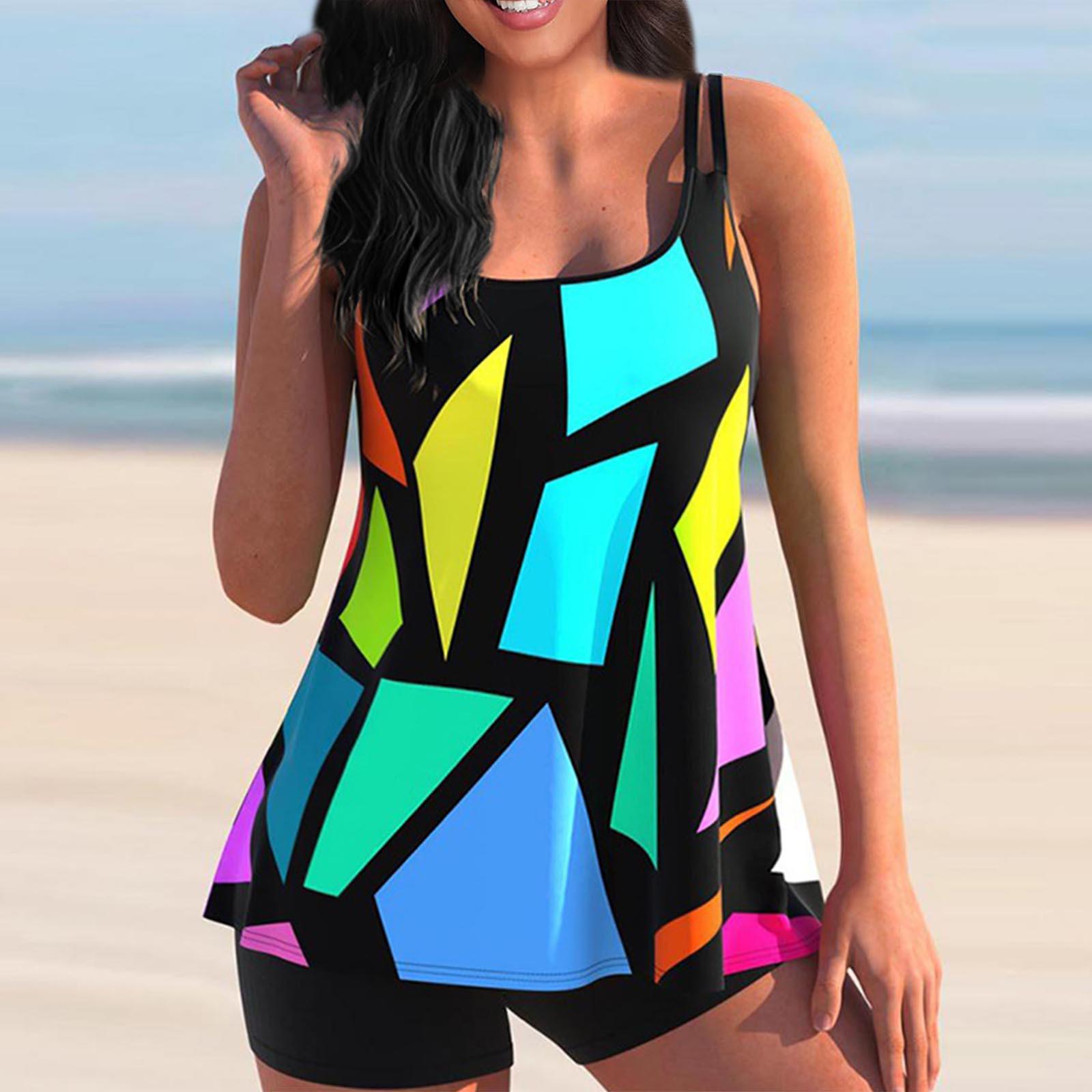 Women s Fashion Split Conservative Bikini With Bra Pads And No Steel Bra Swimming Costume S