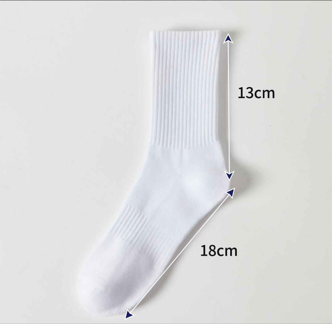 Белые длинные носки в рубчик — удобная и дышащая повседневная одежда MTNC M(EU38-43） белый — фото 3