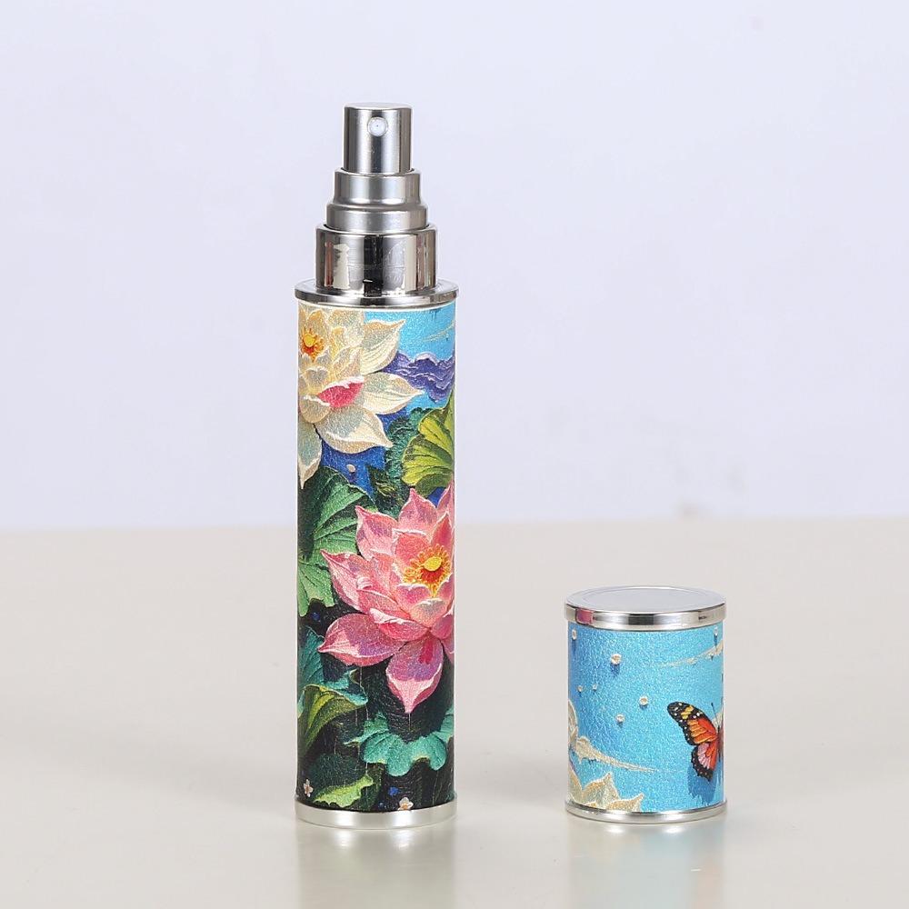 Refillable Mini Perfume Bottle PU Leather Perfume Atomizer Bottle  for Travel Cosmetic Dispenser