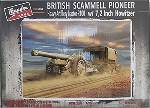 Thunder Model 1/35 Scale British Scammel Heavy Artillery Tractor R100 BL 7.2-inch Howitzer Plastic Model Kit TB35212