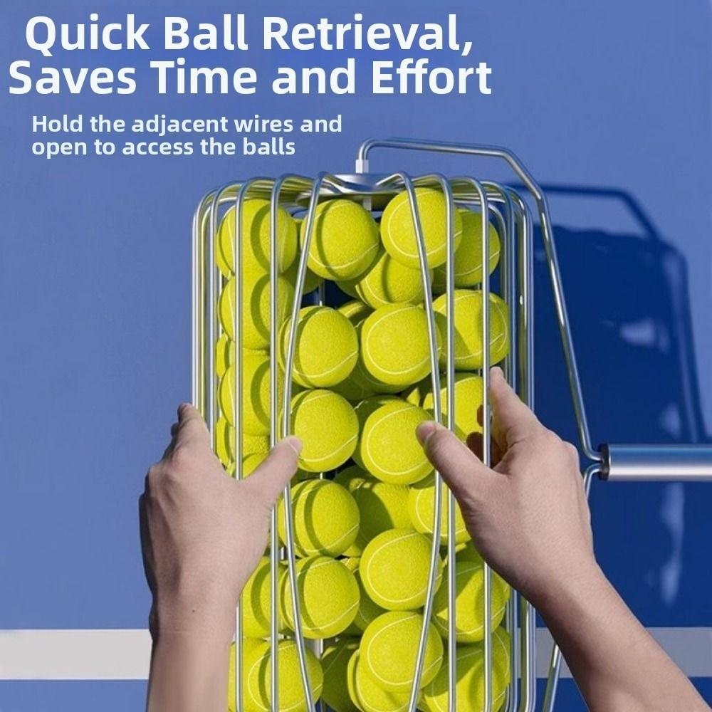 Stainless Steel Rolling Ball Picker Telescopic Tennis Balls Collector  Professional Use