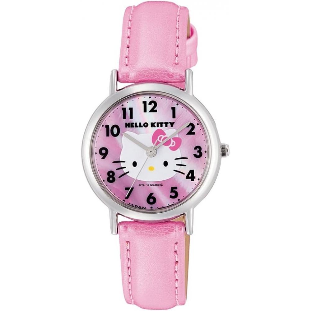 

Нет QQ [гражданин QQ] Часы Аналоговые Hello Kitty Водонепроницаемый кожаный ремешок Сделано в Японии 0017n001 Женские S розовый розовый