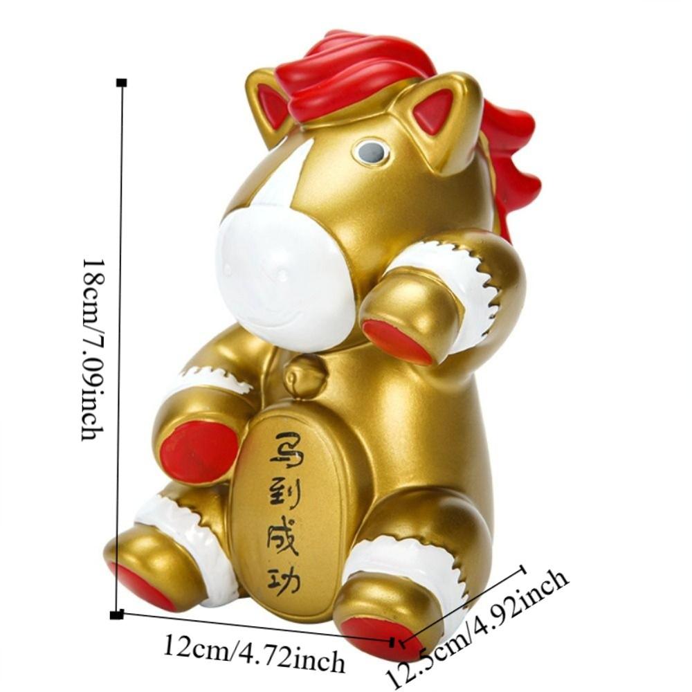 Goldpferd Geldglas Tier Münzspardose Langlebige Pferde-Spardose Neujahrsfeier