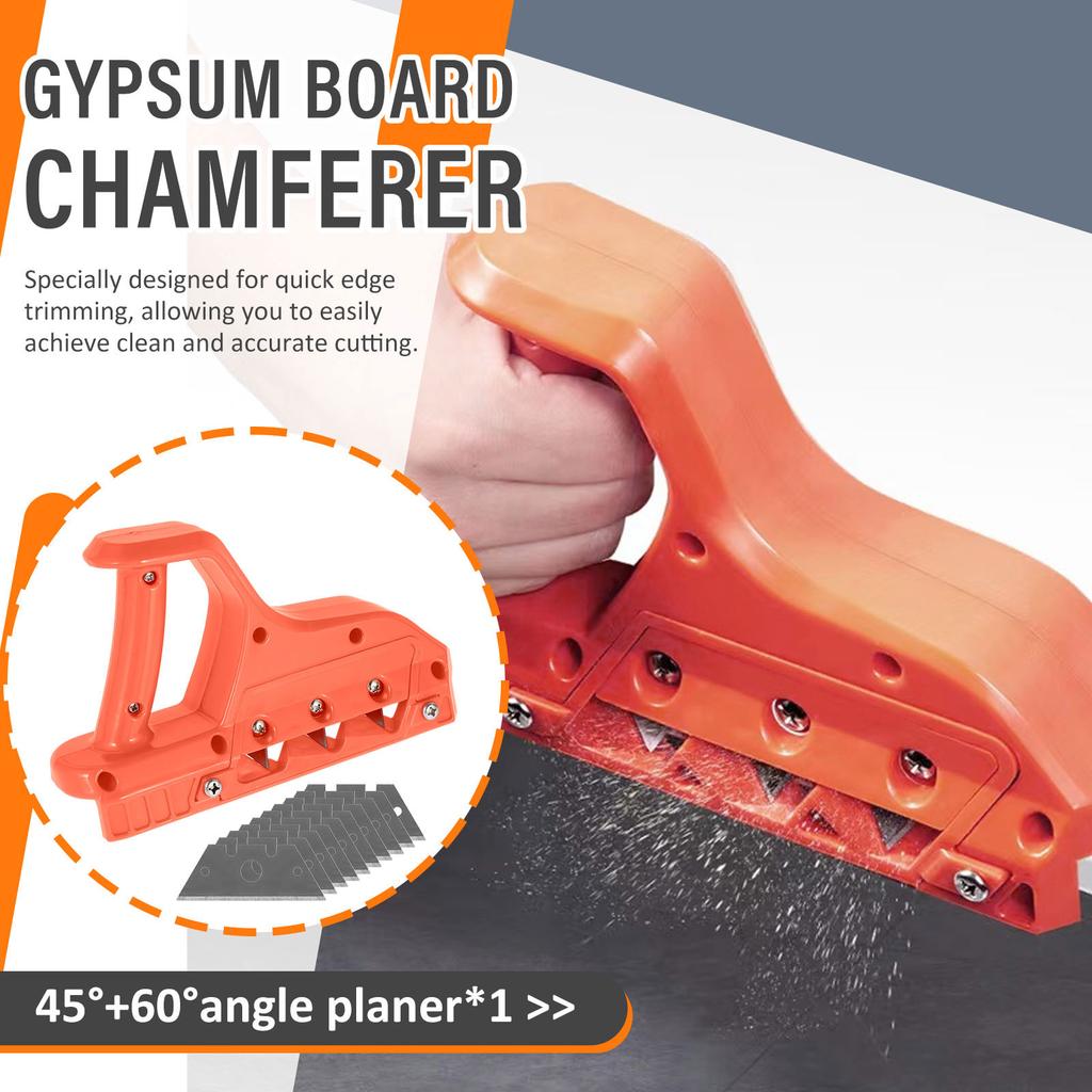 Plasterboard Quick Cutter, Gypsum Board Hand Plane for Precise Drywall Edge Chamfering at 45°/60° Woodworking Trimmer Hand Tools