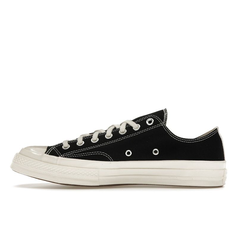 Comme Des Garçons PLAY X Converse Chuck 70 Low Single Heart - Black Unisex Sneakers Red Egret A08804C