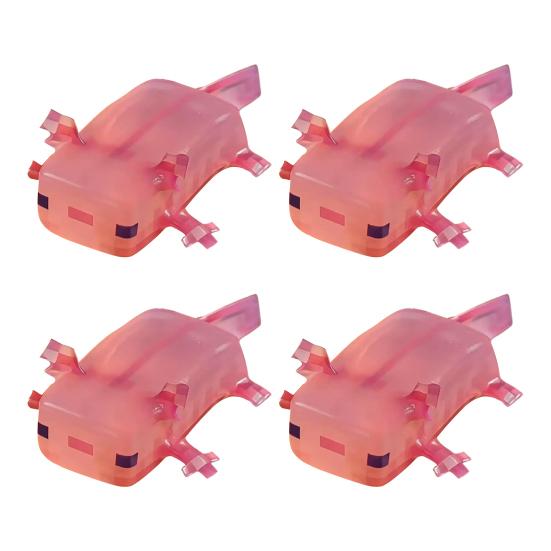 Cute Axolotl Squeeze Toy Pink Pixel Style Axolotl Stress Relief Toy Portable Soft