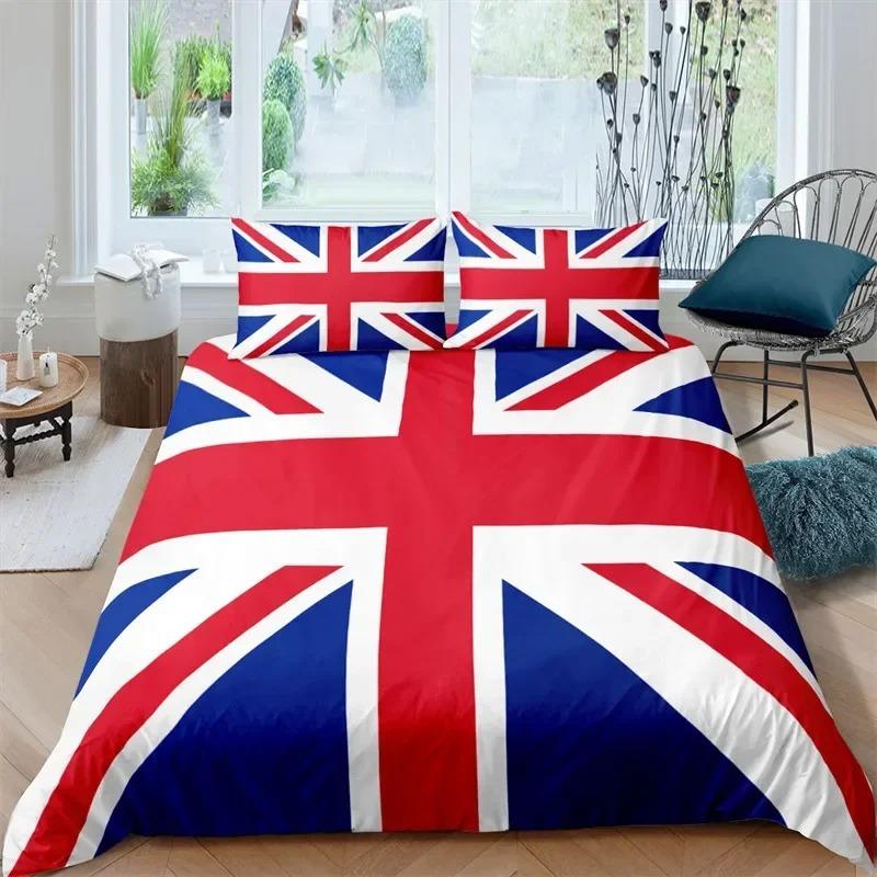 Dynetrekksett med nasjonalflagg King Size Kreativt sengetøy med amerikansk flagg for tenåringer voksne Mikrofiber Enkelt Dobbel Dynetrekk