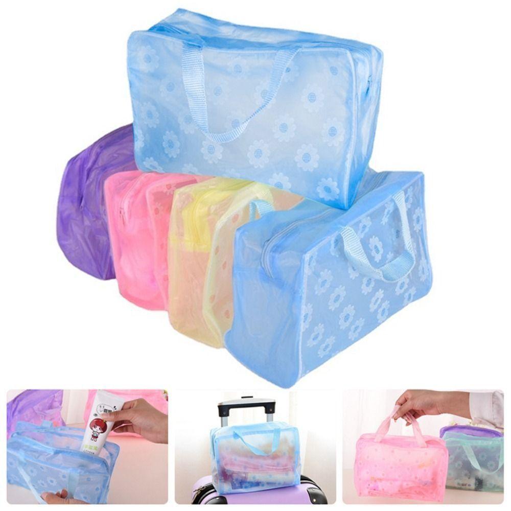 Pouch Handbag Zipper PVC Travel Cosmetic Bag Make Up Bag Swimming Bags Bathing Storage Bag