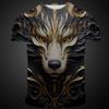 Men's Graphic Cat T Shirt Short Sleeve T shirt 3D Print Crew Neck Shirt Retro Vintage Casual Street