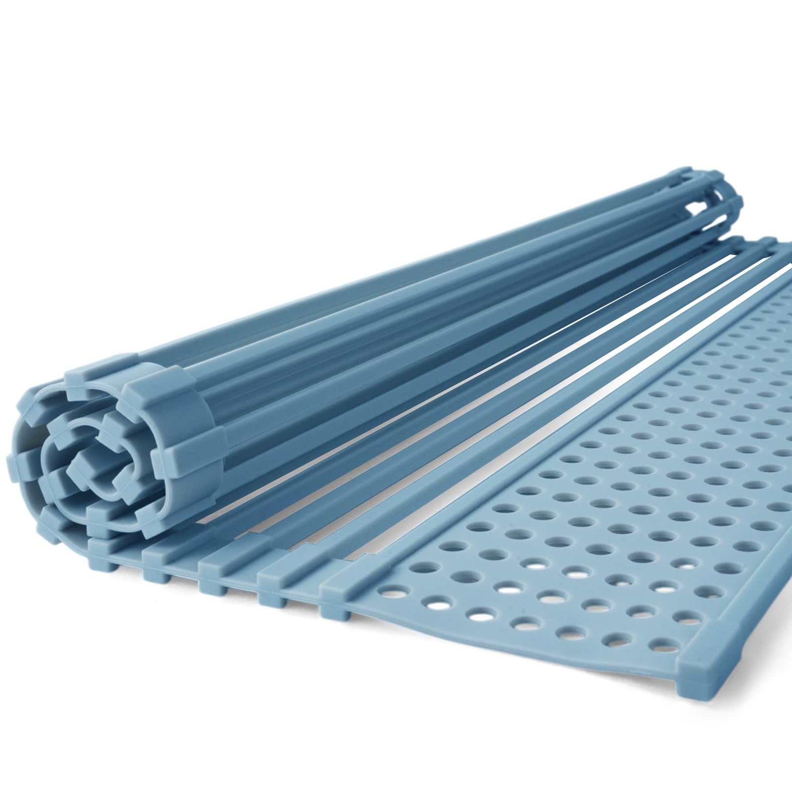 

atRise Сушилка для посуды над раковиной Силиконовая Грузоподъемность 18 кг Термостойкая Антибактериальная Компактная Складная Одноместная Для маленькой кухни Рабочая поверхность Можно