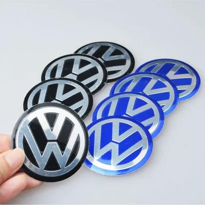 Voor Volkswagen VW 4 Stuks 56mm Auto Wielstickers Midden Naafkap Auto Embleem Badge Decal Voor Volkswagen GTI R-Line R Polo T5 Golf Pa