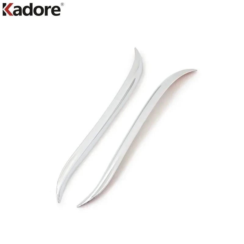 Front Bumper Corner Cover Trim For Toyota Land Cruiser FJ200 LC200 2013 2014 Chrome Car Head Fog Light Lamp Strip Accessories