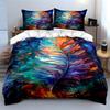 Colorful abstract feather pattern Bedding sets Duvet cover sets Duvet covers Pillowcases(1 * Duvet Cover 2 * Pillowcases without duvet insert)