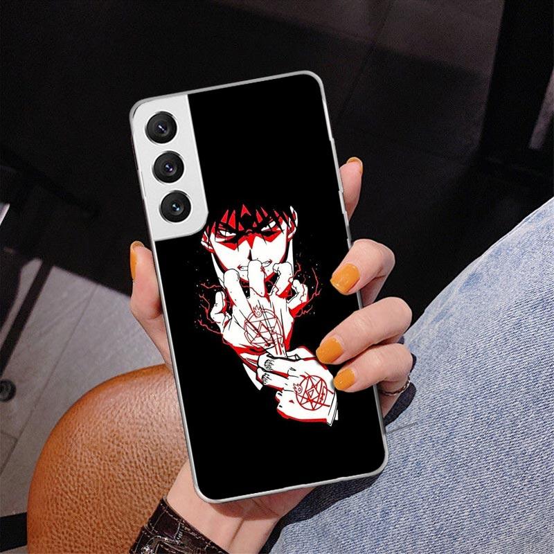 Fullmetal Alchemist Anime Phone Case For Samsung Galaxy S24 S25 Edge S26 Ultra S23 S22 S21 Plus S20 FE + Personalized Print Cove