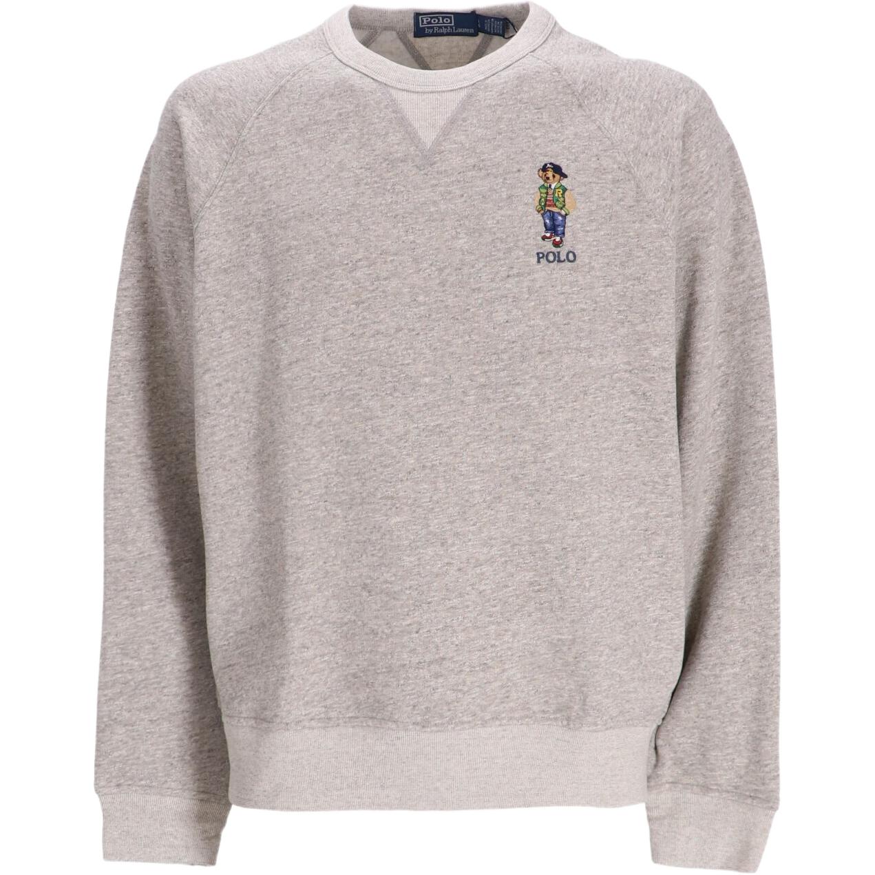 

Polo Ralph Lauren Толстовка с принтом, круглым вырезом, длинным рукавом, мужская, серая, белая, 710951803-001 XL