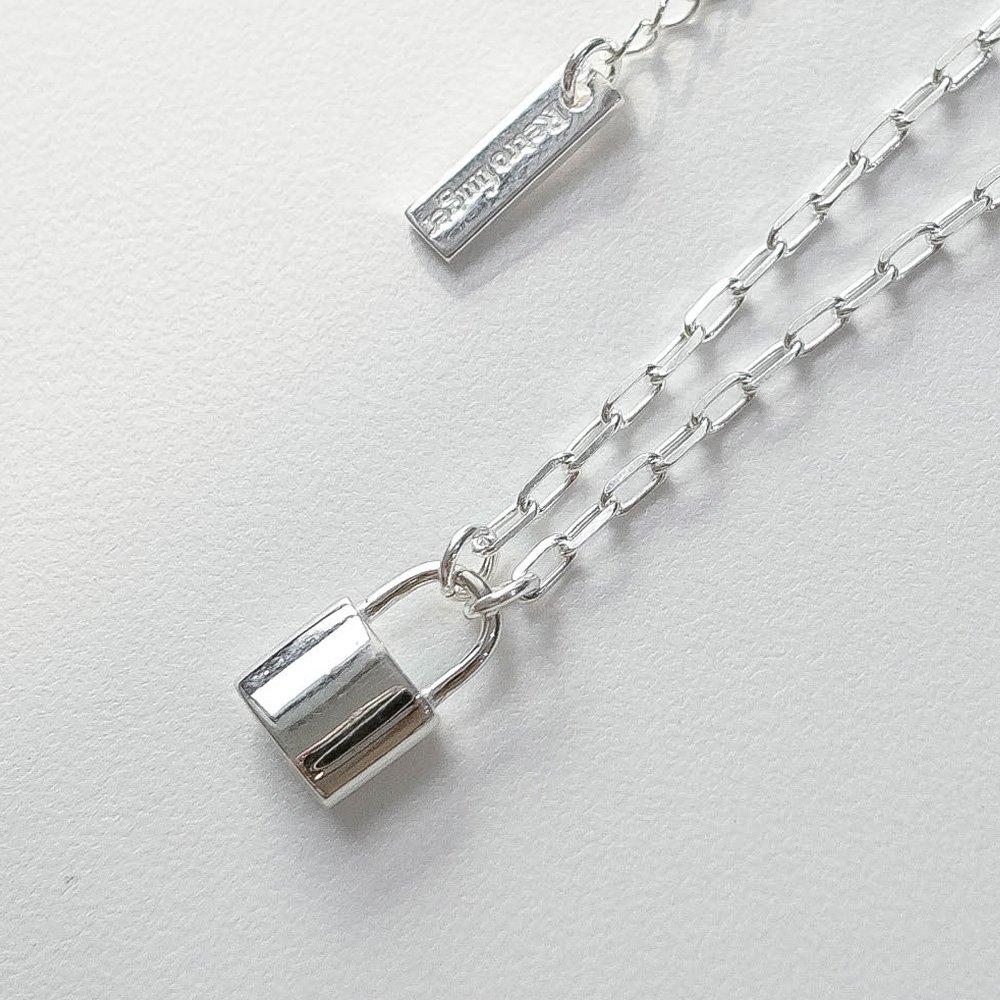 Mini Padlock Silver Necklace 925 Silver Lock Silver Chain Necklace