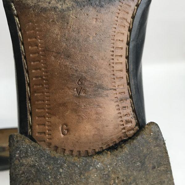 A.Testoni Leather Moccasin Slip-on Loafer 6.5 25 Black Business Dress shoes(USED)