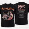 T-shirt Nera Slayer Show No Mercy 1983 Thrash Metal Heavy Metal Maglietta T-shirt Top Cotone Manica Corta Streetwear