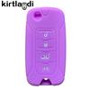 Key Holder Silicone Key Case Cover for Jeep Renegade Compass 2016 2019 2020 2021 2/3/4 Button Remote Fob Protection Flip Folding