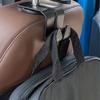 2pcs Heavy-Duty Car Seat Back Hooks Versatile Double Storage Hooks for Convenient Space-Saving Car Organization.