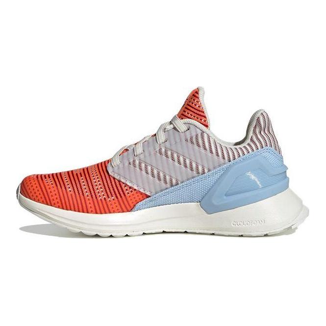 adidas Rapidarun Knit El C BP Mesh Non-Slip Shock Absorption Low-Top Running Shoes Kids Sneakers Blue Red White G27308