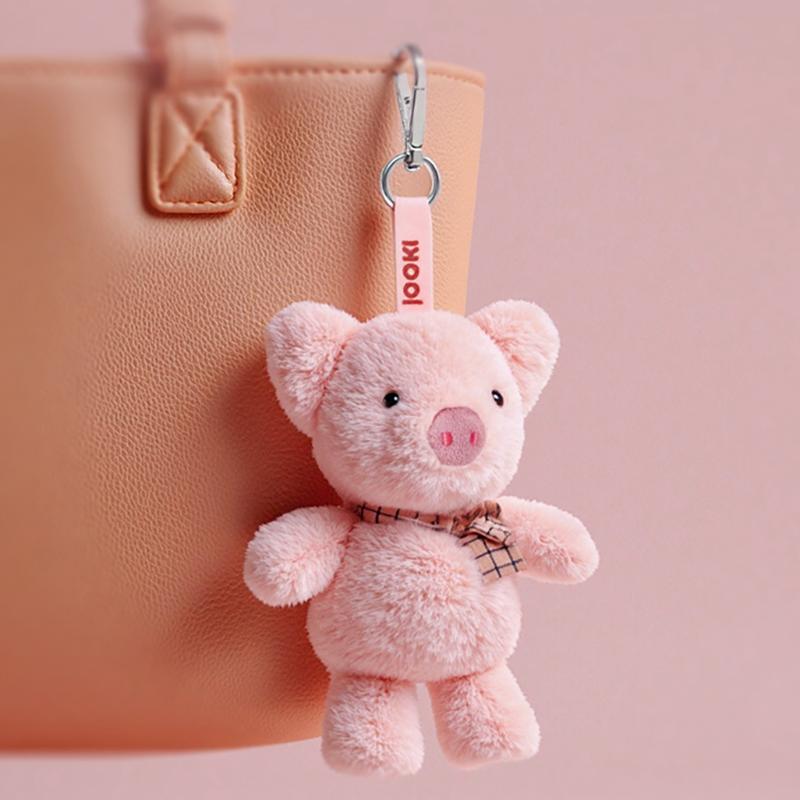 Treasuringu Mini Plush Toy Pendant Cute Cartoon Animals Stuffed Dolls Key Chain Soft Bag Pendant Birthday Gifts