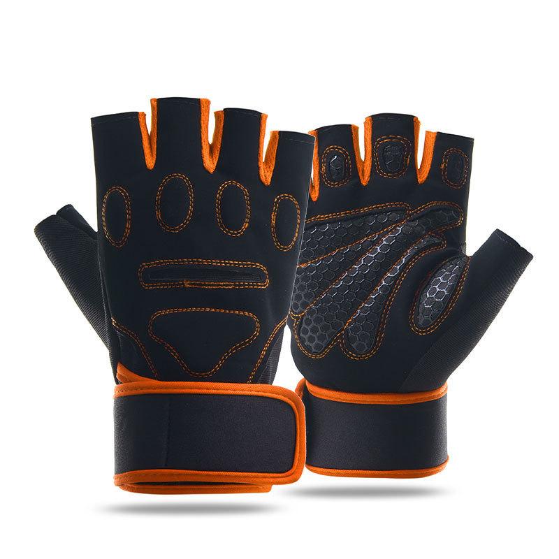 Breathable Half Finger Protective Dumbbell Weightlifting Exercise Outdoor Cycling Mountaineering Upgrade Anti Slip and Wear Resistant