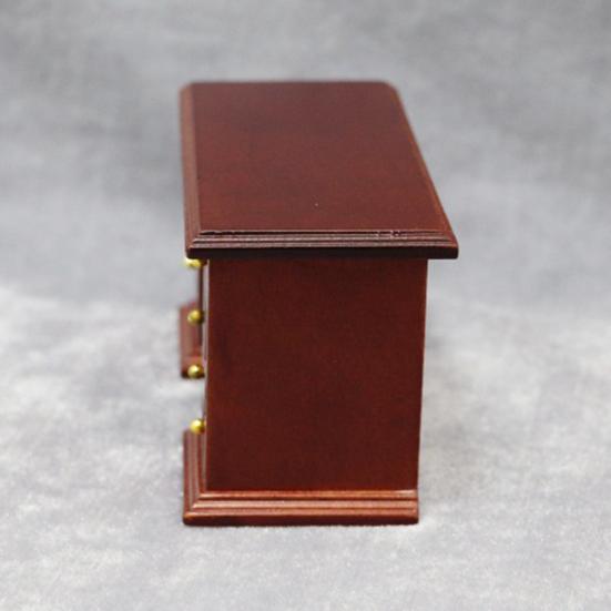 Drewniany Zestaw Biurko i Krzesło do Domku dla Lalek w Skali 45669 w Stylu Retro Miniaturowe Meble