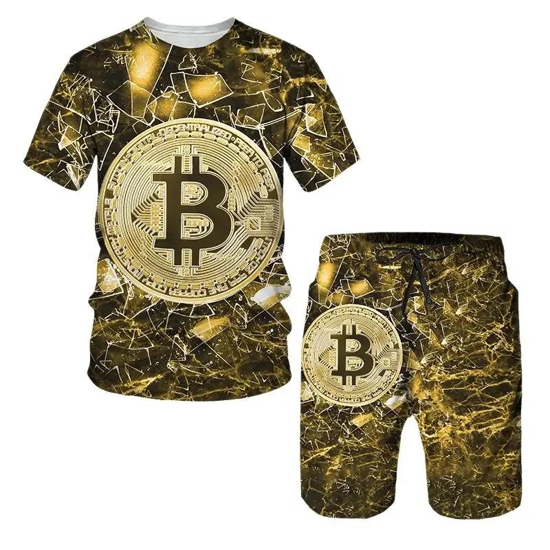 

Чоловіча 3D футболка Bitcoin Standard, Тренувальний комплект, Куртка, Повсякденний одяг, Мода 4XL