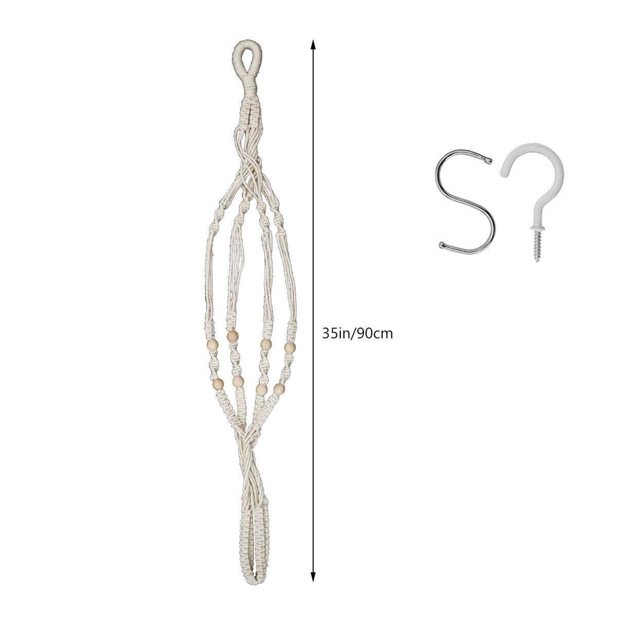 

Цветочный горшок, подвесная сетка из пеньковой веревки, садовая подвесная корзина для растений, подставка для цветочного горшка, украшение для дома в стиле бохо