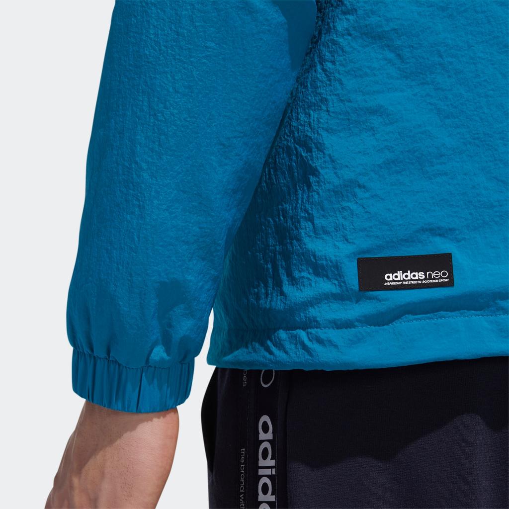 Adidas Neo Half-Zip Windbreaker Hooded Sports Jacket Men Outerwear Purple GM2280