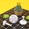 3Pcs/Set Plastic Hydrangea Fondant Cake Decorating Plunger Cutter Flower Blossom Mold Home Cake Tools