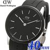 Daniel Wellington Iconic Motion 40mm Watch, Black with Silver Rubber Strap, DW00100436