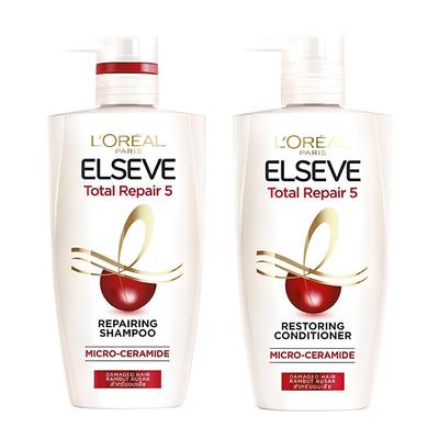 L'Oréal Paris Total Repair 5 Shampoo 410ml + Conditioner 410ml 2er Set, 1 Set