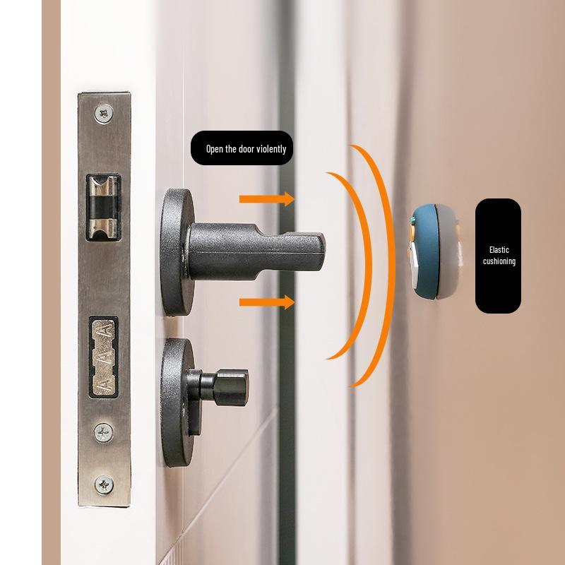 Cartoon Silicone Anti-Collision Door Handle Sticker for Household and Refrigerator