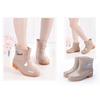 Women's Non-slip Low-top Rain Shoes, Short Tube Rubber Boots, Low Heel Water Shoes