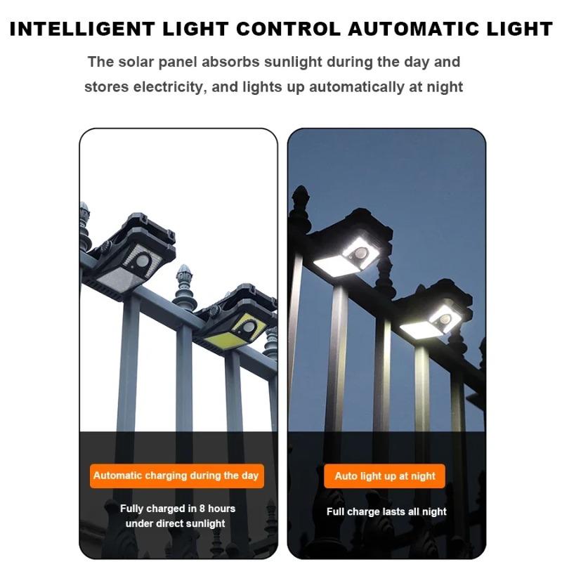 Clip Sensor Solar Light Super Bright Motion Sensor Light Solar/USB Charging Outdoor Lamp Plant lighting for Camping Patio Garden