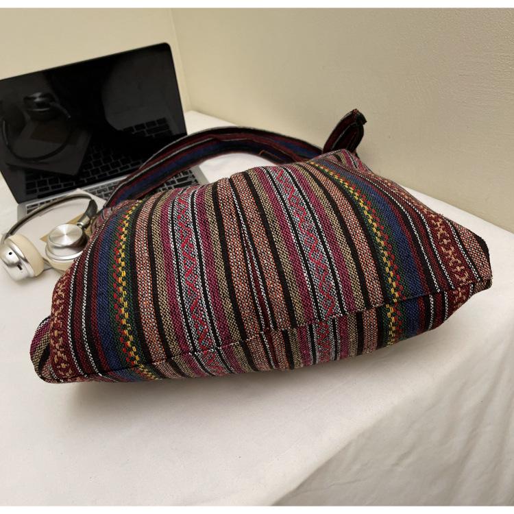 Retro Ethnic Canvas Shoulder Crossbody Bag - Large Capacity Backpack Handbag (2025)