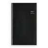 Planner Takahashi Shoten New Diary Alpha 2027 Weekly Left Monthly Horizontal Leather-Look Pen Holder - Black