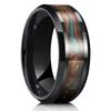 8MM Men Black Stainless Steel Rings Men High Polished Galaxy Flowing Sand Inlay Rings Wedding Engagement Party Jewelry Gift