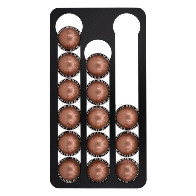 Aluminum Coffee Pods Holder Storage Rack For Countertop Cabinet Coffee Pod Holder Large Capacity Coffee Pods Holder