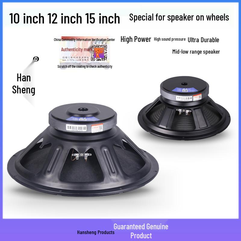 Compact Pull-Rod Suitcase Speaker with High Power, 10''/12''/15'' Sizes, 4-Ohm Imported Bass, Full-Range Sound