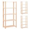 Day and Night - Day and Night Shelving 5 Levels 3 Units Solid Pine Wood 250 Kg